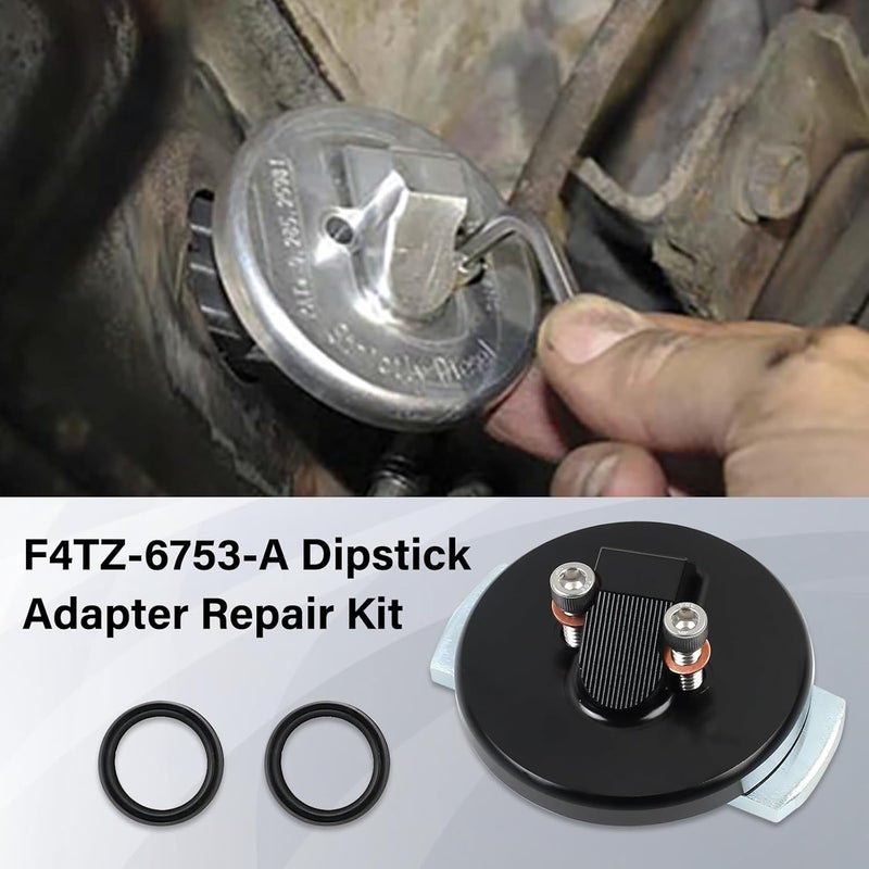 NIULPFZTK F4TZ-6753-A Dipstick Adapter Repair Kit for Ford 7.3L Powerstroke F250 F350 F450 F550 1994-2003 Excursion 2000-2003 Van E250 E350 1995-2003 Replace Diesel Dipstick - Image 2